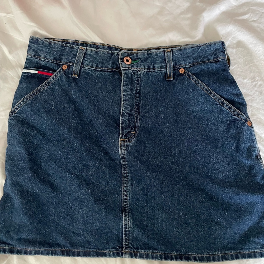 Tommy Hilfiger Dark Blue Denim Mini Skirt
